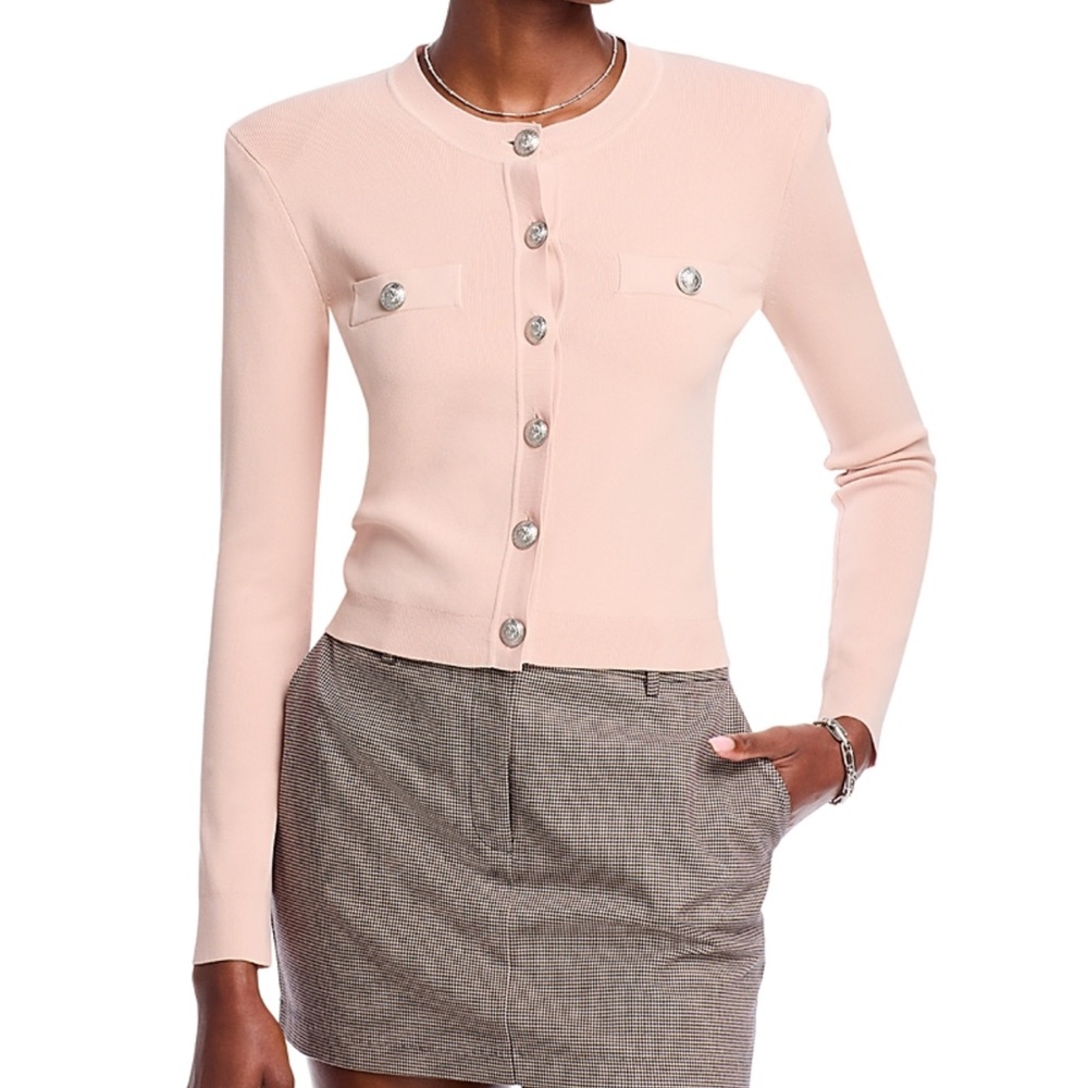 L'Agence Toulouse Pink Cardigan NWOT